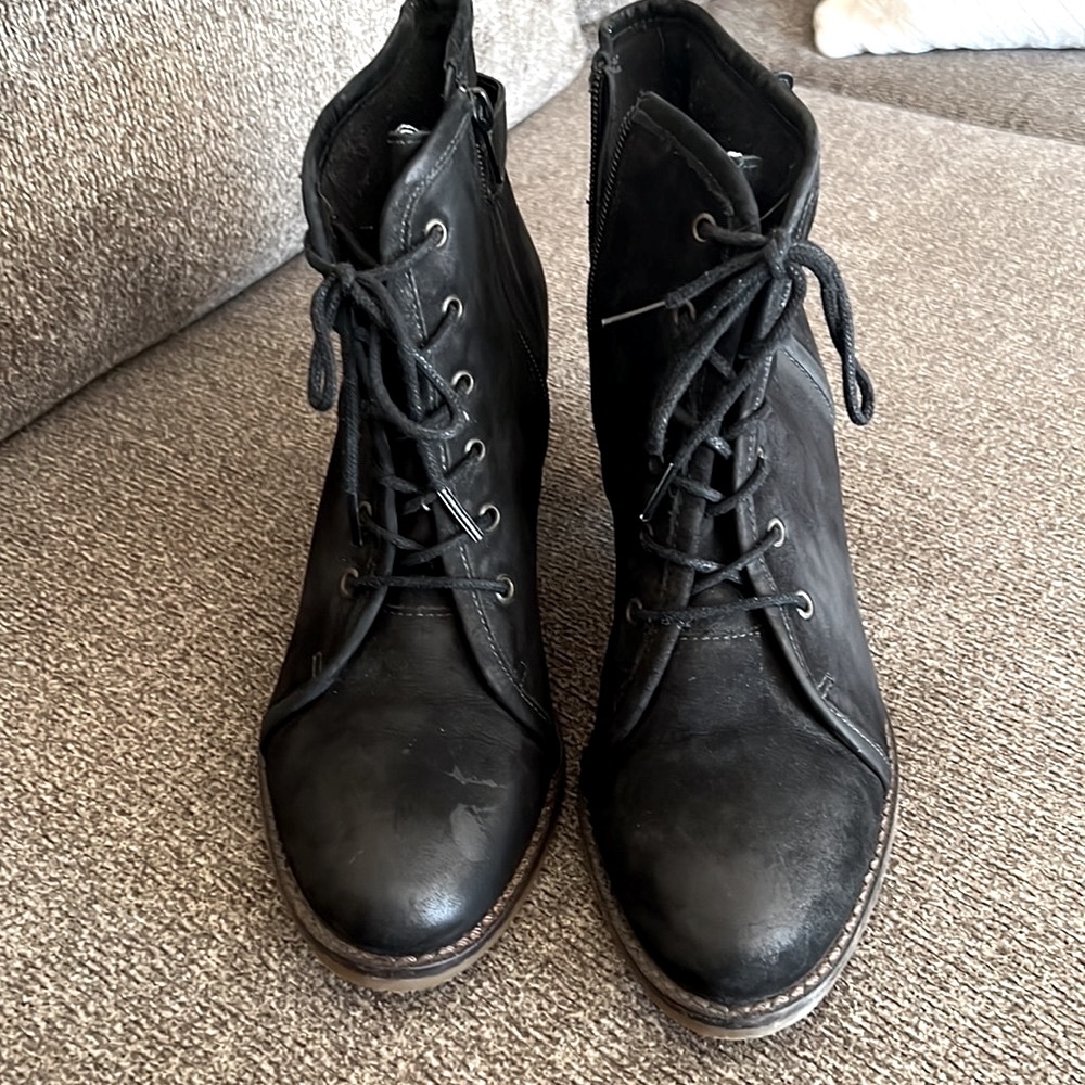 San Marina leather Distress lace up ankle‎ boots EU 40 US 9